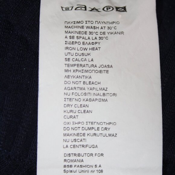 Lynne's Navy Ribbed Maxi W/ Hi-Low Hemline Dress Lace-Up Back Juniors Size L - Picture 12 of 12